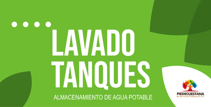 Lavado de Tanques de almacenamiento de agua Potable