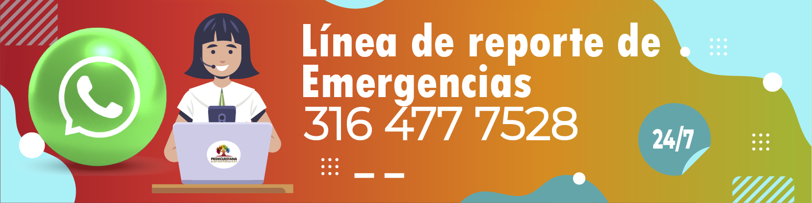 Banner correspondiente a Linea de reporte de emergencias